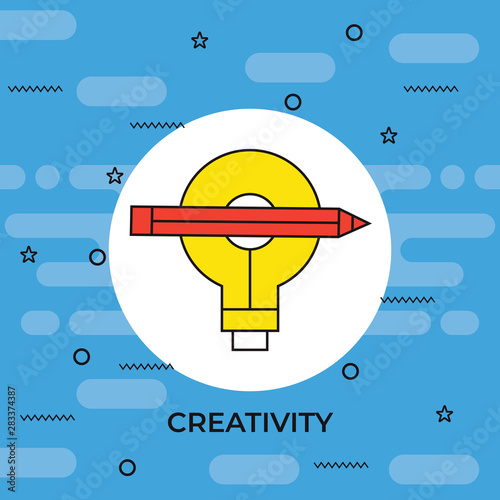 Creative idea, flat design thin line banner, usage for e-mail newsletters, web banners, headers, blog posts, print and more