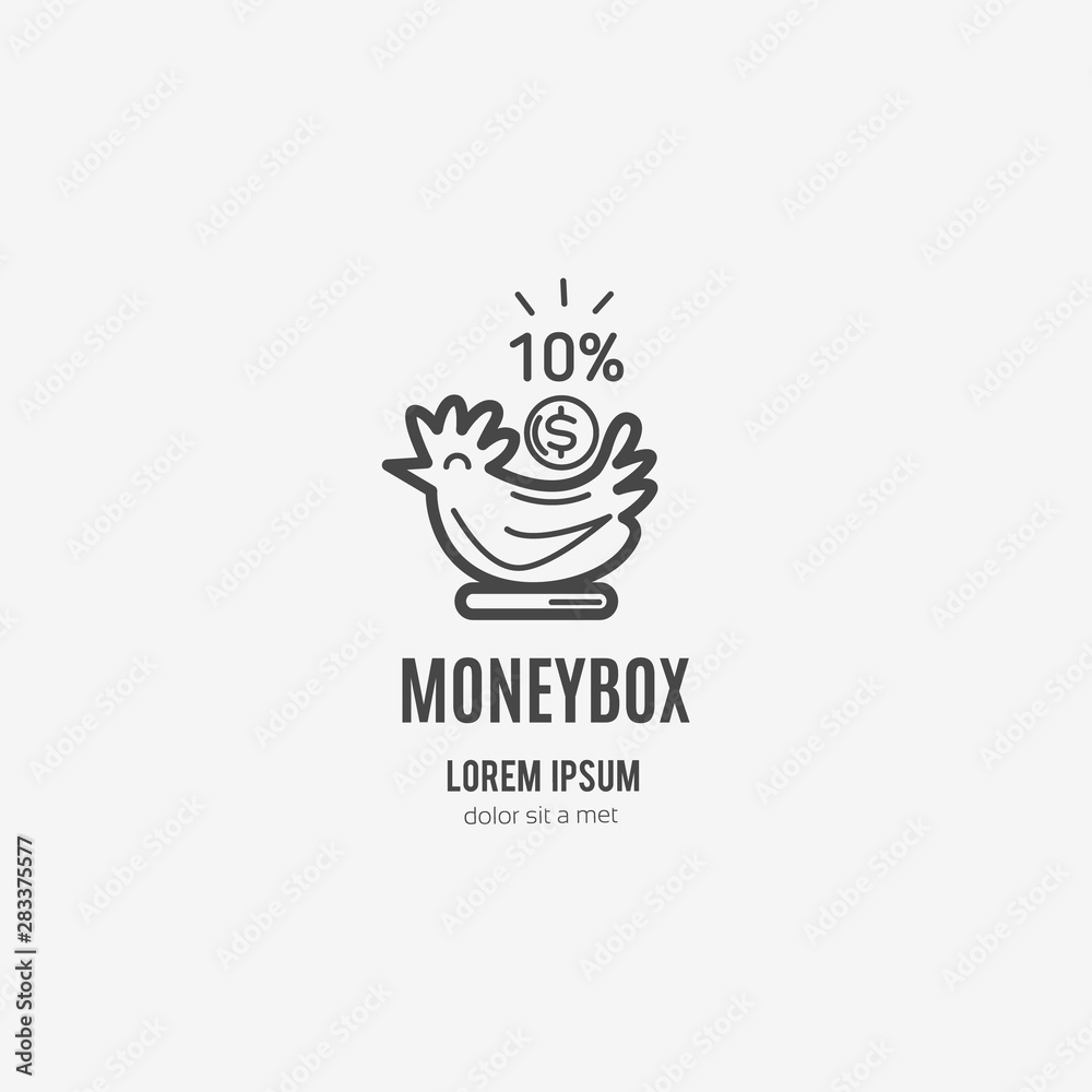 Money box icon. Vector illustration