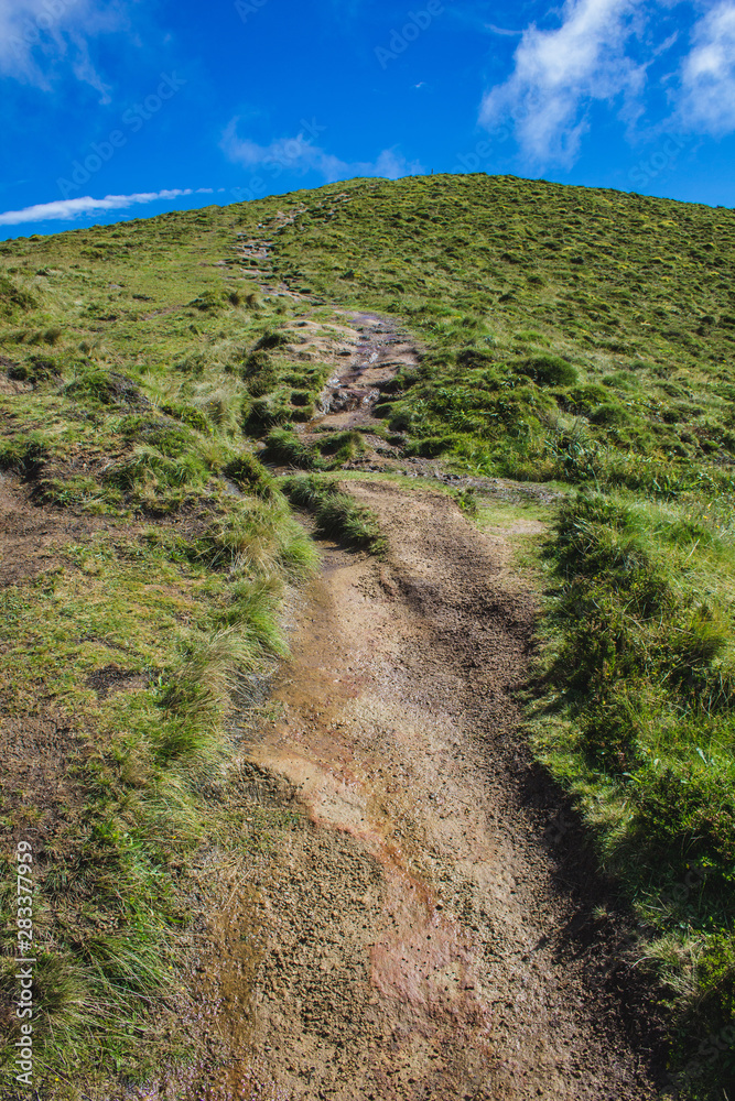 Fototapeta premium view over the beautiful landscape of Serra Devassa, Sao Miguel Island, Azores, Portugal