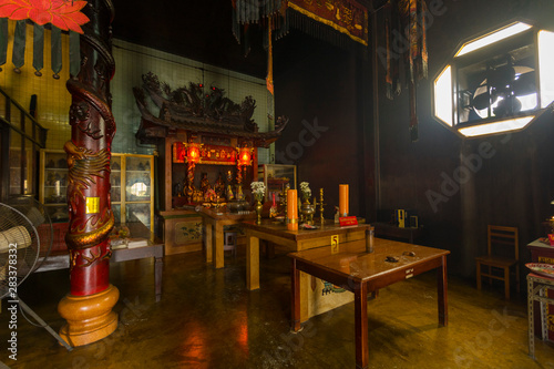 Interior view of Chaopho Muen Ram shrine located in city center of Trang  Thailand 