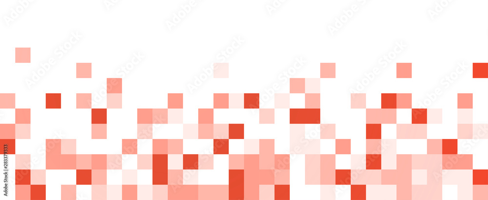 Fototapeta premium Living coral geometric checkered design pattern. Abstract background.