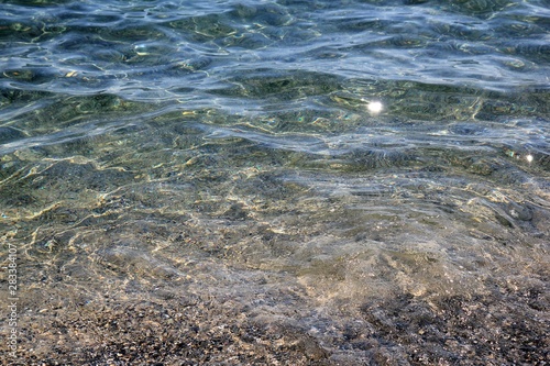 Clean water on the Black sea beach in Varna (Bulgaria)