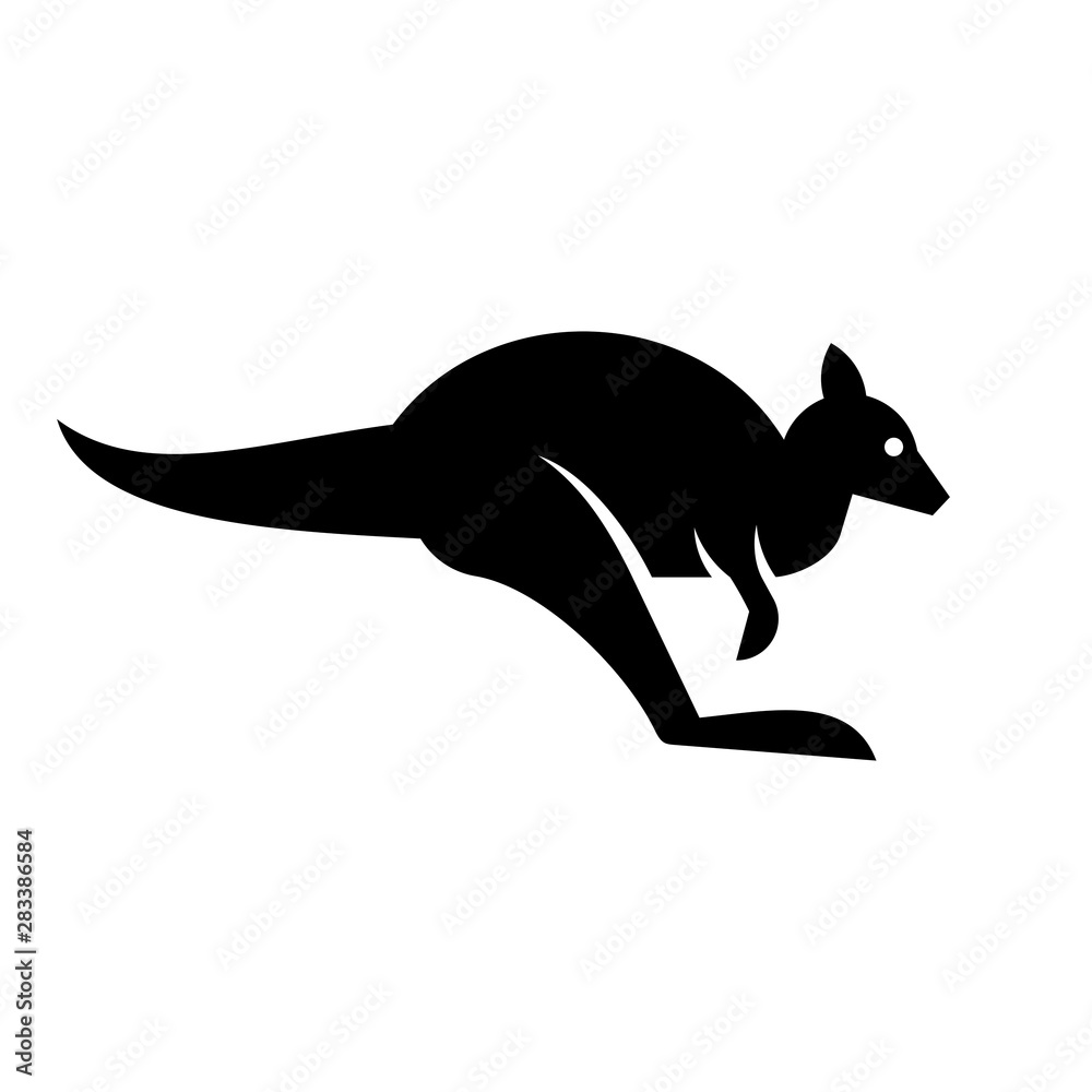 Kangaroo logo. Icon design. Template elements Kangaroo logo. Icon design. Template elements