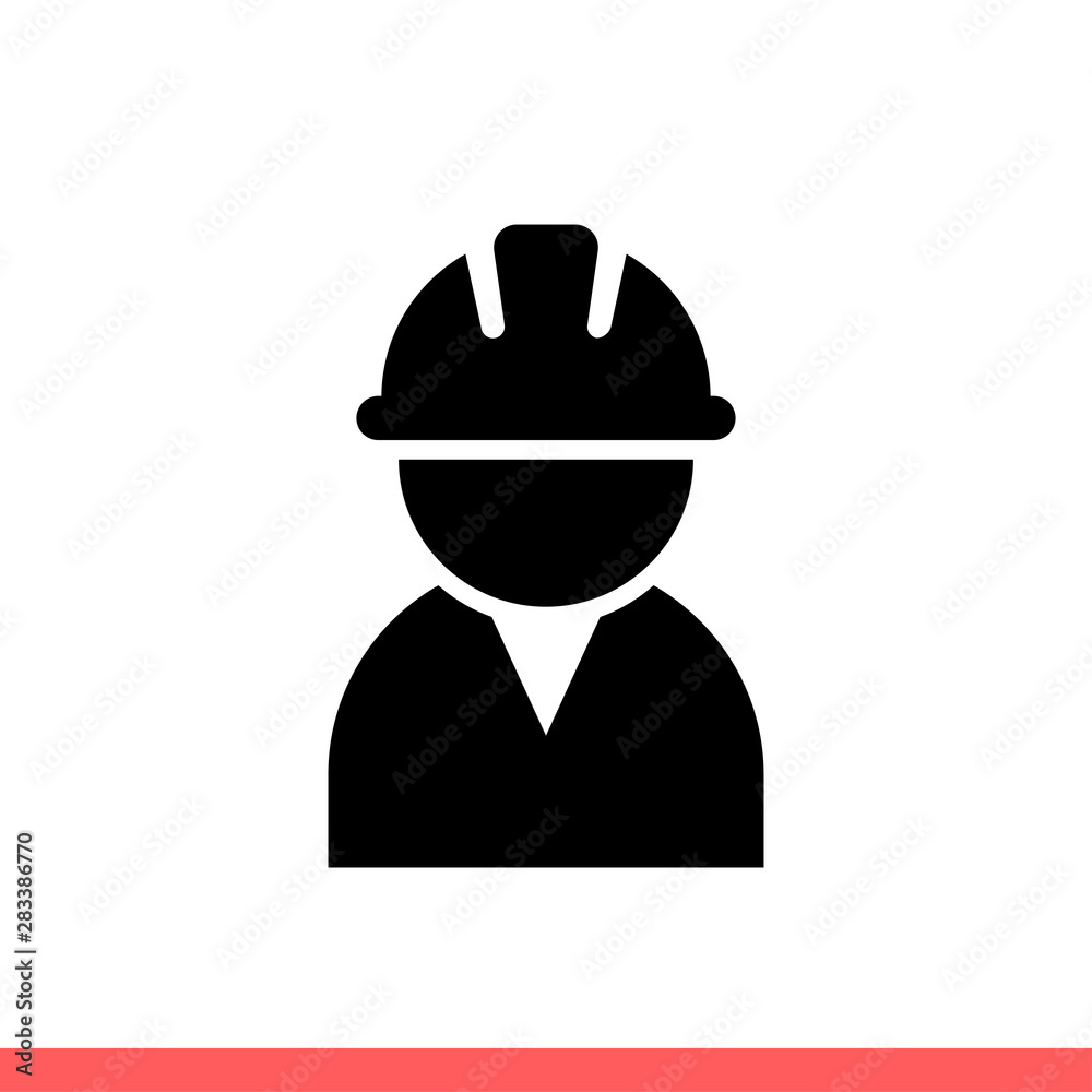 Engineer vector icon, worker symbol