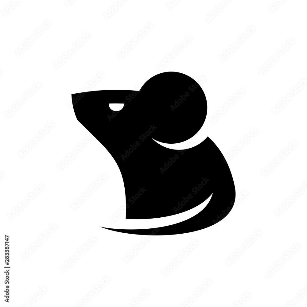 Mouse Logo. Icon design. Template elements Stock Vector | Adobe Stock
