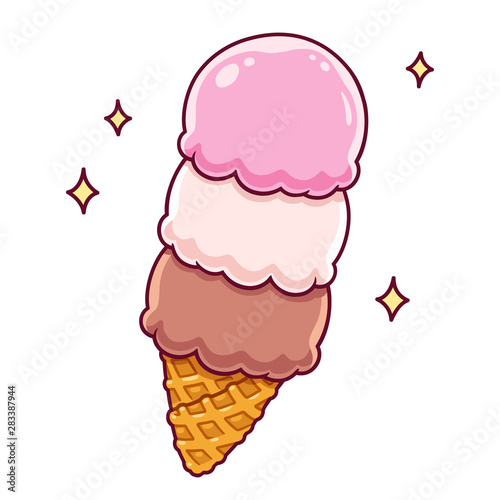 Cartoon ice cream cone