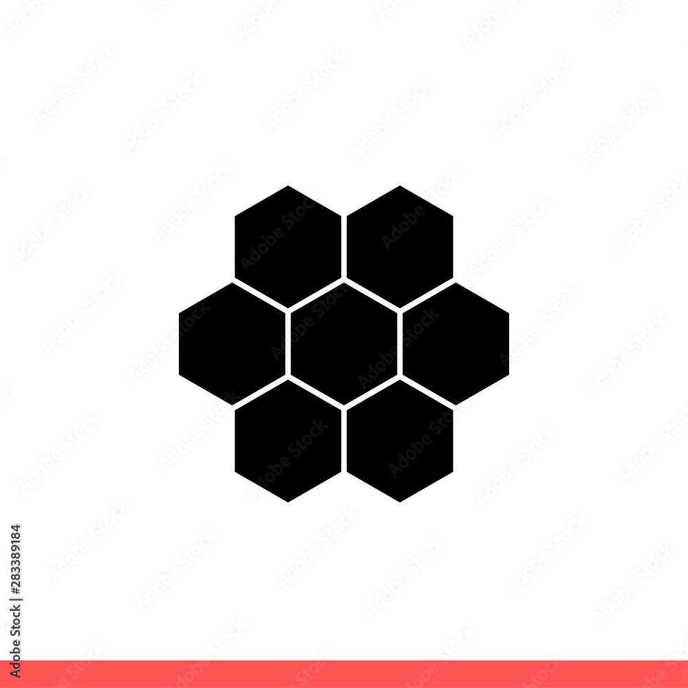 Honeycomb vector icon, bee symbol Honeycomb vector icon, bee symbol