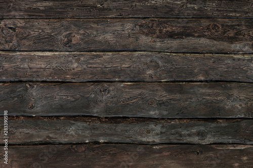 Old knaggy planks. Texture of wood. photo