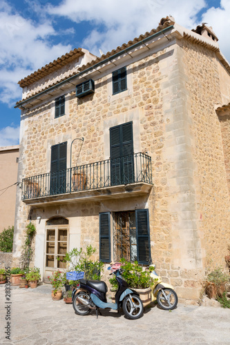 old buildings in the village of Deia in Mallorca