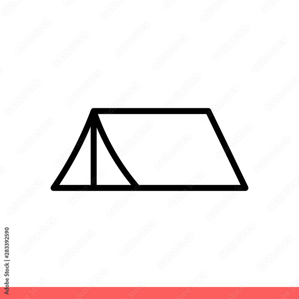 Tent vector icon, camping symbol Tent vector icon, camping symbol