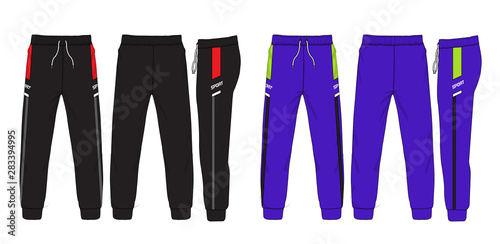 Vector illustration of Sweatpants. stock illustration