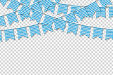 Vector realsitic isolated party flag of Oktoberfest festival for template decoration and invitation covering on the transparent background.