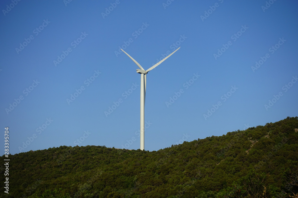 Photo of wind turbines located in Greek mainland Photo of wind turbines located in Greek mainland