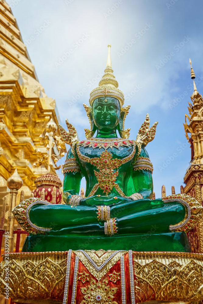 Emerald Buddha statue at Wat Phra That Doi Suthep