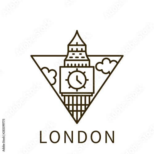 London icon. Element of city in triangle icon