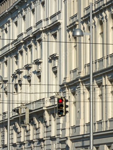 Facade of historic building in Vienna, Austria