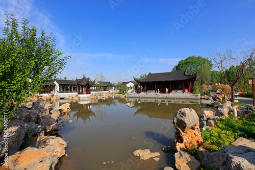 The scenery of the South Lake Park in Tangshan  China