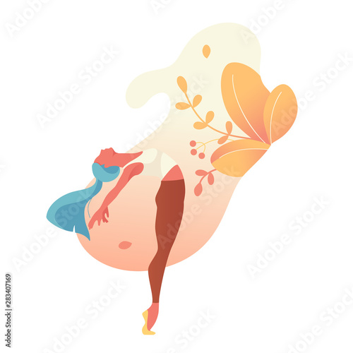 Woman activities. Girl doing sports, yoga, dancing, fitness exercise in different poses. Sport women flat illustration isolated on white background for website and mobile website development.- Vector