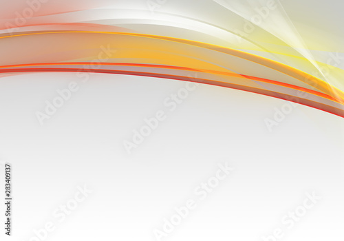 Abstract background waves. White  red and yellow abstract background for business card or wallpaper