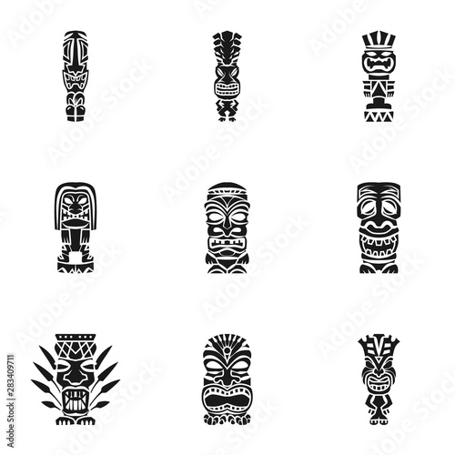 Aloha idol icon set. Simple set of 9 aloha idol vector icons for web design isolated on white background