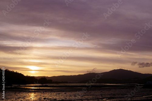 Sunset in the estuary in Noia, Galicia, Spain © Jano.Calvo