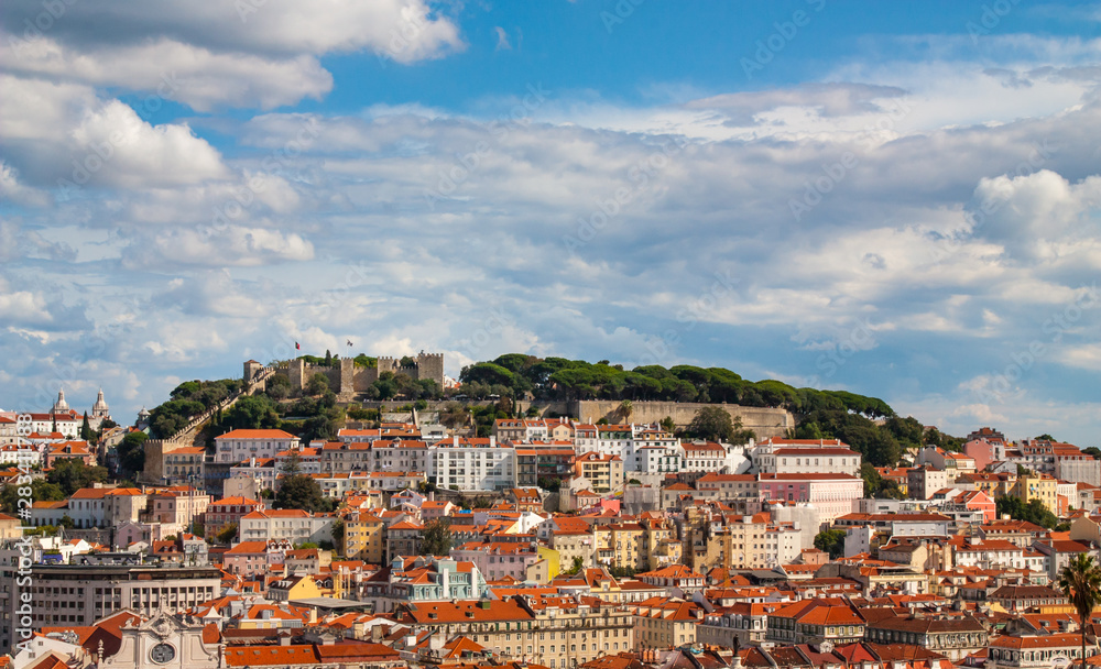 Hill top Castelo de S. Jorge, Lisbon, Portugal.
