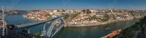 Panoramic View of Porto City at Duoro River, Porto, Portugal.