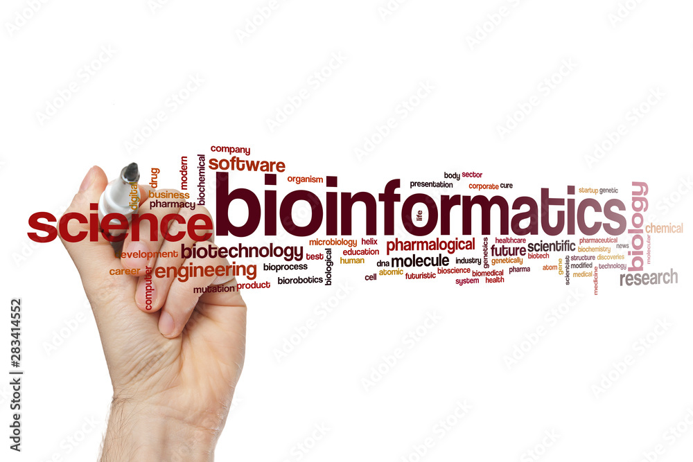 Bioinformatics word cloud Stock Photo | Adobe Stock