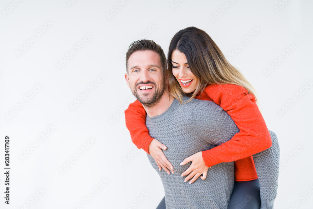 Beautiful young couple in love, kissing and hugging each other. Romantic relationship. Beautiful young couple in love, kissing and hugging each other. Romantic relationship.