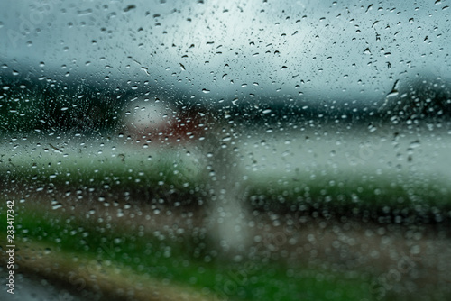 Rainy Windshield Panama Abstract