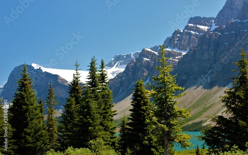 snow capped mountains