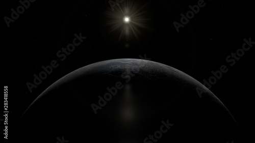 Fototapeta Naklejka Na Ścianę i Meble -  Picture of Ceres the Dwarf Planet and Sun