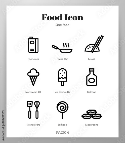 Food icons Line pack
