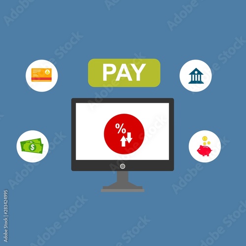 Online shopping concept. Mobile payments. vector illustration. Can be used for workflow layout template, banner, marketing, infographics