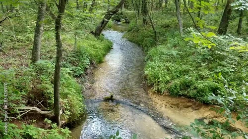 Scenic view in the forest with a flowing creek in the Chickasaw National Recreational Area | Oklahoma photo