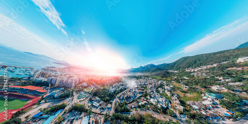 Photography Panorama aerial view of Sai Kung, Hong Kong
