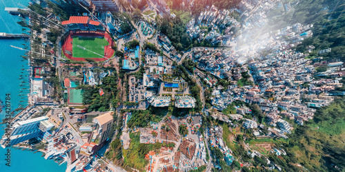 Panorama aerial view of Sai Kung  Hong Kong