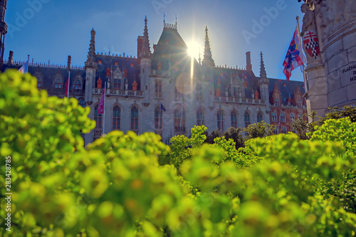 The Provinciaal Hof (Province Court) is a Neogothical building on the market place in Bruges, Belgium. photo