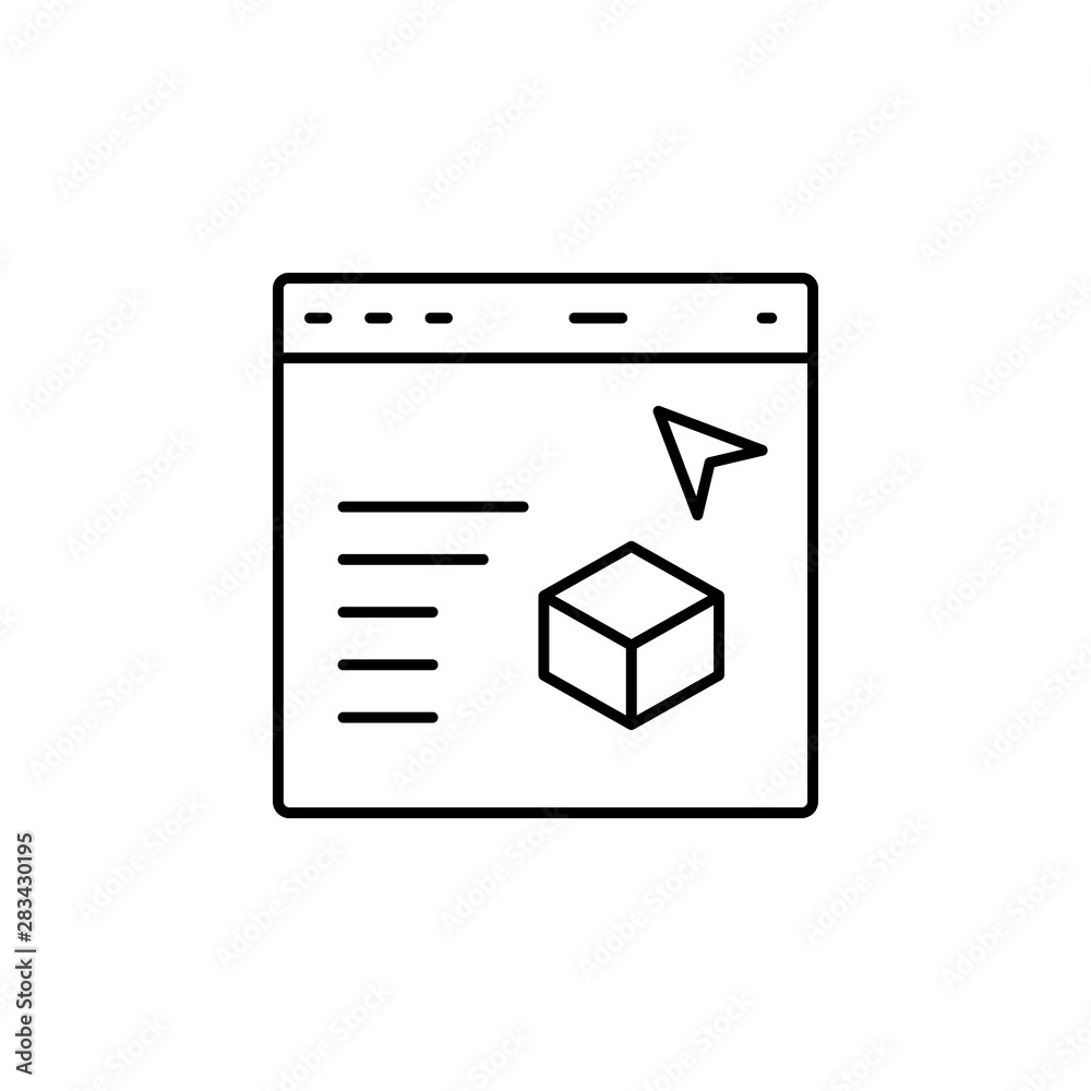 3d modeling, augmented reality, website icon. Element of augmented reality icon 3d modeling, augmented reality, website icon. Element of augmented reality icon
