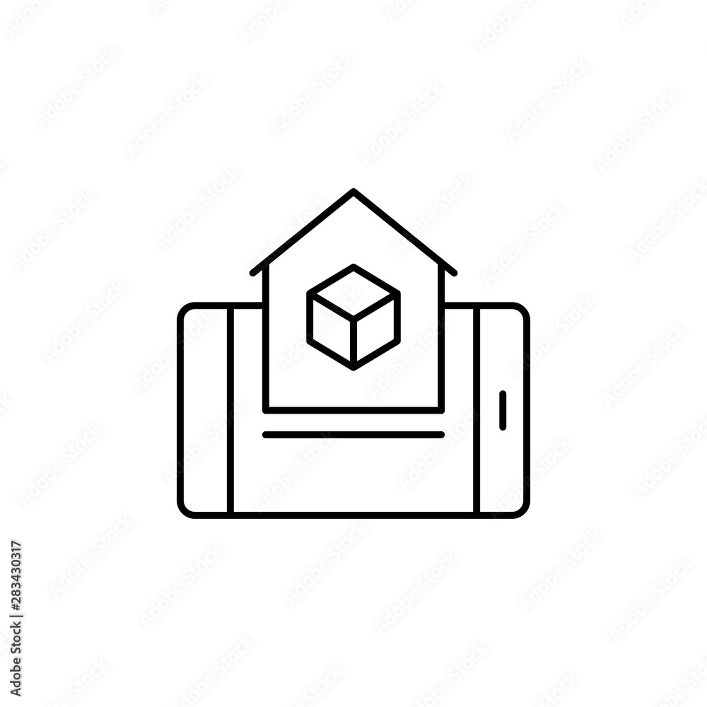 Augmented reality, home, mobile icon. Element of augmented reality icon Augmented reality, home, mobile icon. Element of augmented reality icon