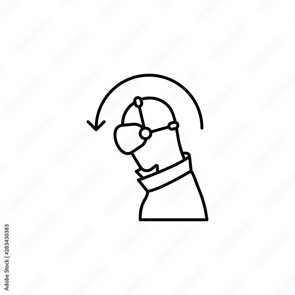 Augmented reality, vr, man, incline icon. Element of augmented reality icon Augmented reality, vr, man, incline icon. Element of augmented reality icon