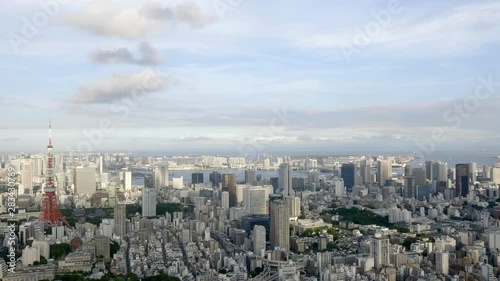 Wallpaper Mural Panoramic view of Tokyo taking from skyscraper, pan left. Torontodigital.ca