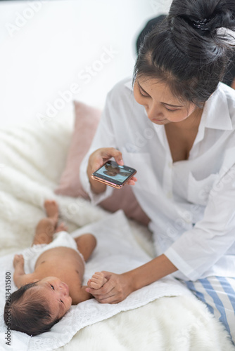 Showing the love of mother ...