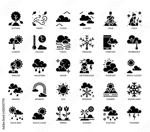 Weather , Glyph Icons