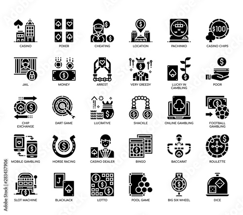 Gambling Elements , Glyph Icons
