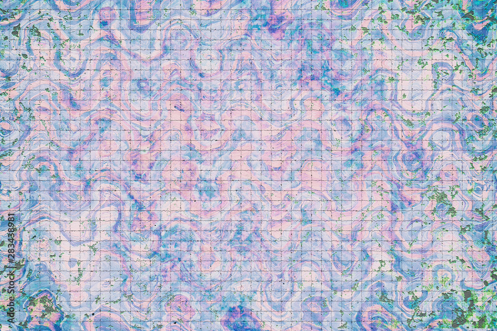abstract blue and pink  wavy pattern pastel color  grunge  design background