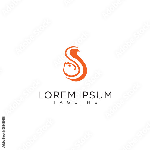 Squirrel Logo vector stock Chipmunk Design
