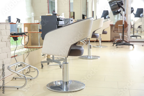 Interior of modern hairdressing salon