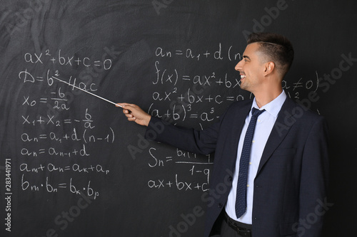 Handsome math teacher near ...