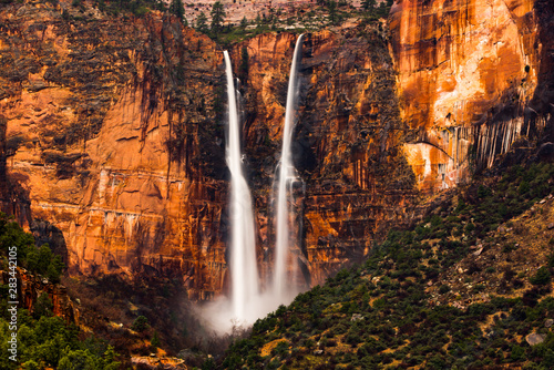 Zion Flash Flood Waterfalls - Court of the Patriarchs
